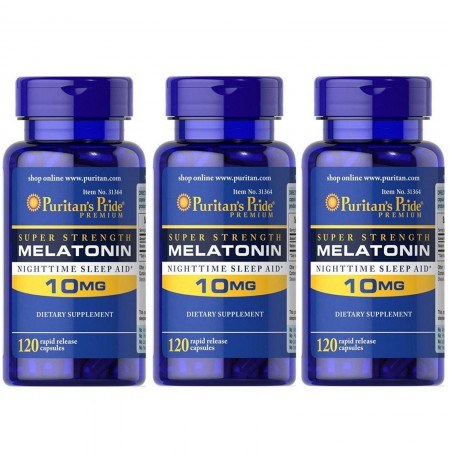 SUPER SALE! PURITAN'S PRIDE MELATONIN 10MG 360 CAPSULES (EXPIRATION DATE 01/2025)